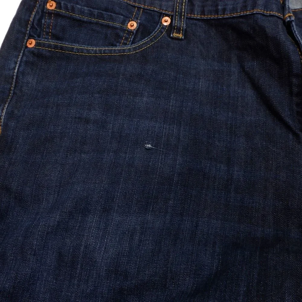 Levis Mens 541 Straight Leg Jeans Measure 44x26.5 Dark Blue Denim Stretch Hemmed